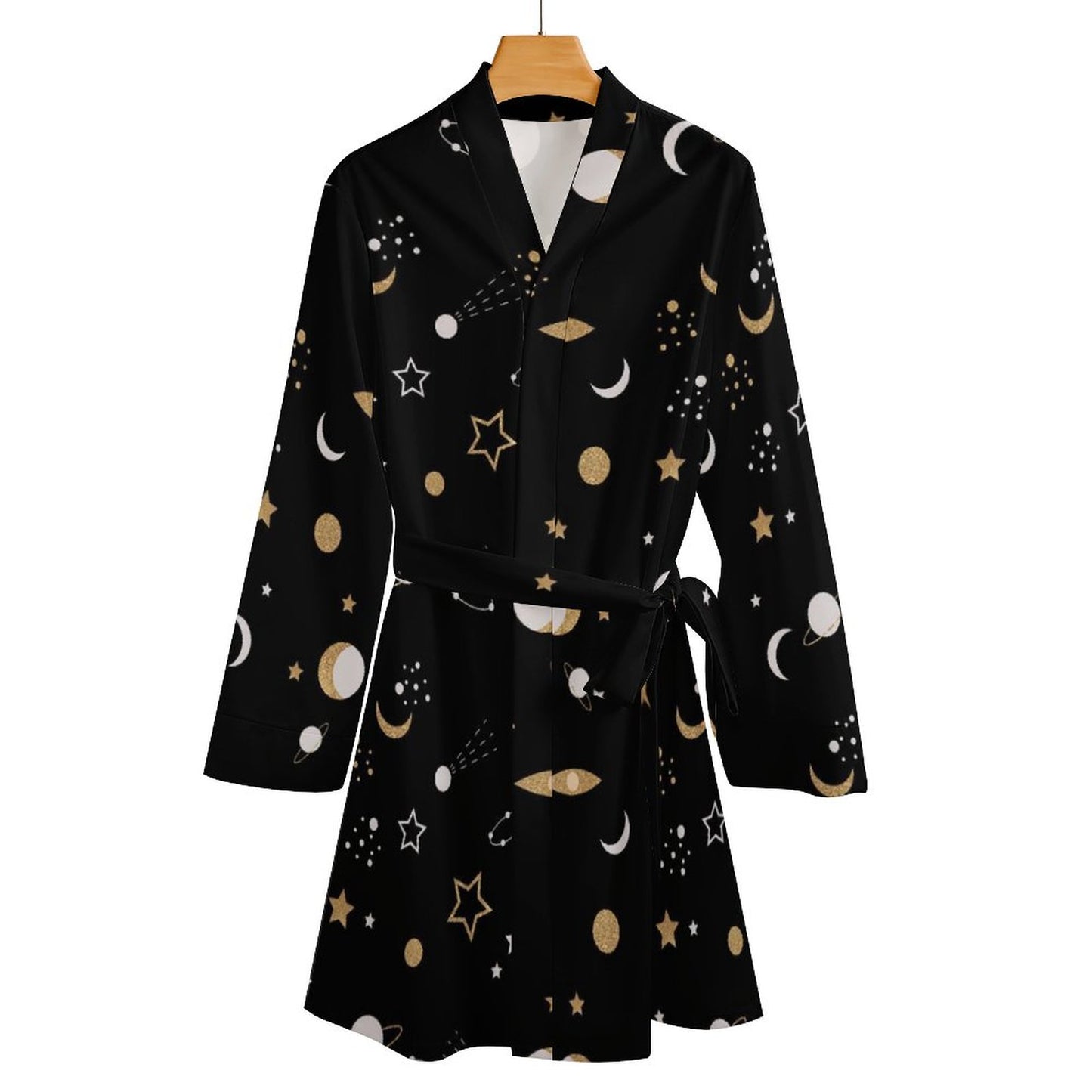 Online Custom Casual Wear for Women Long Sleeved Nightgown Starry Sky