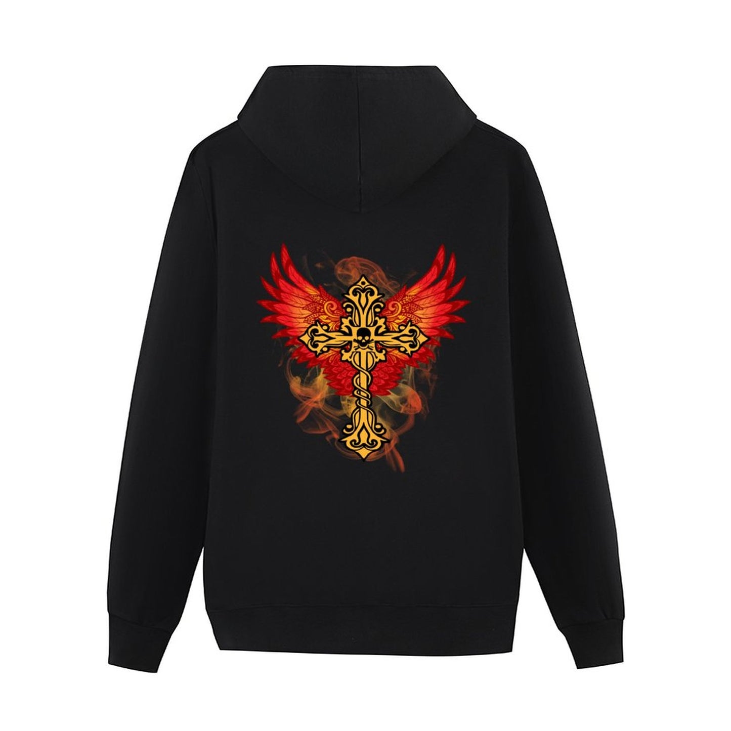 Online Custom Women's Hoodie Sweatshirt Cross Skull Phoenix Wings
