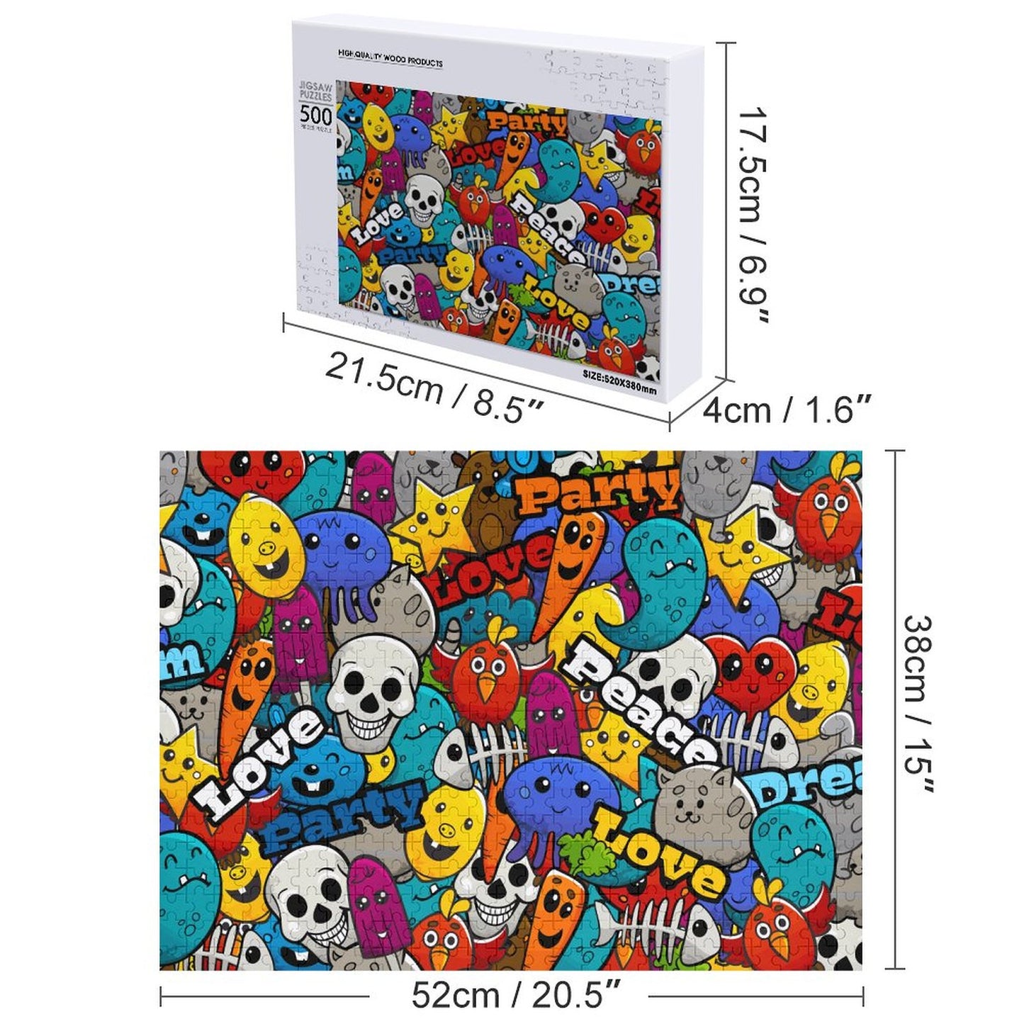 Online Custom Wooden Picture Puzzle Party Skeletons Carrots Cartoons 300PCS 500PCS 1000PCS