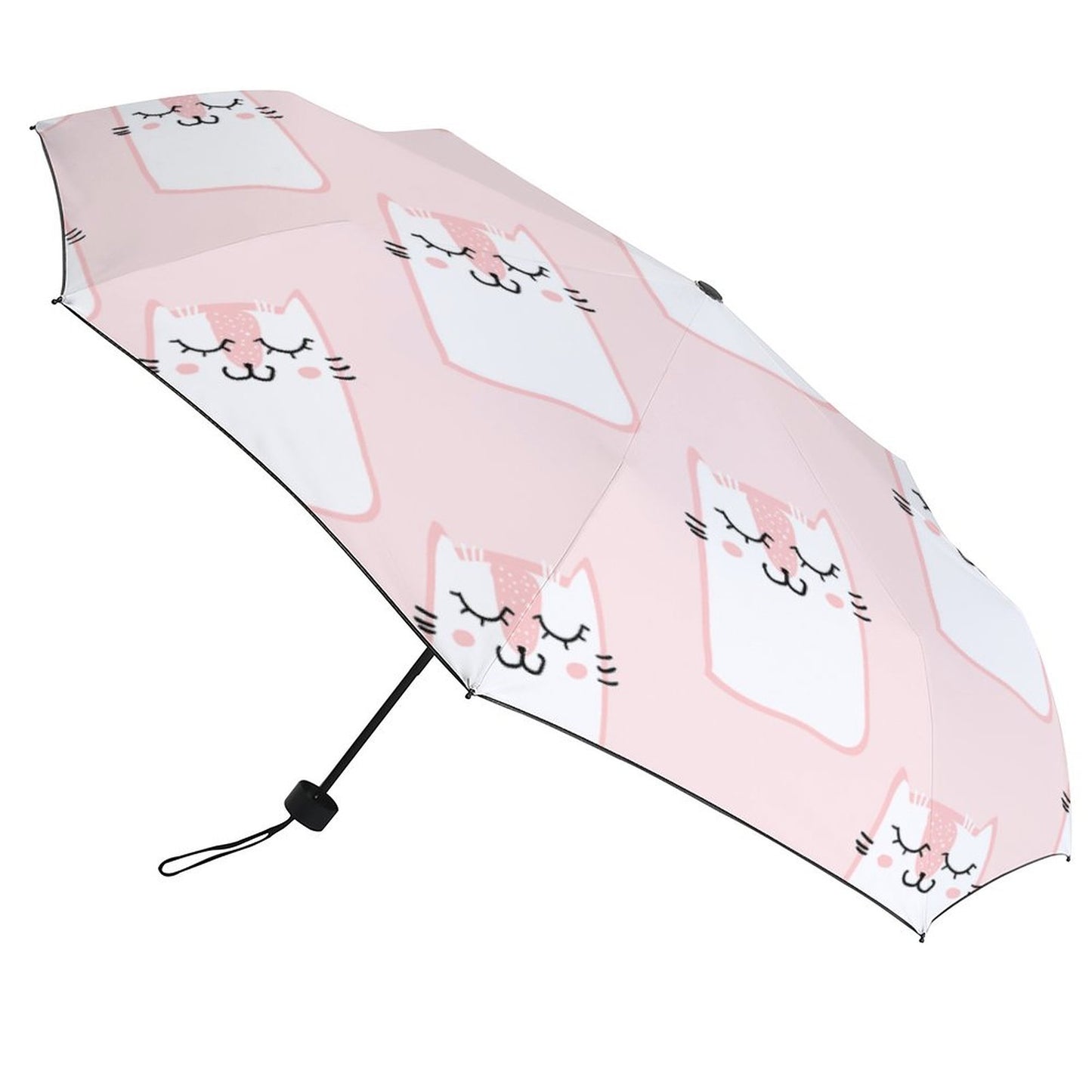 Online DIY 3 Fold Umbrella Manual Paper Airplane Cute Cartoon Characters Pink