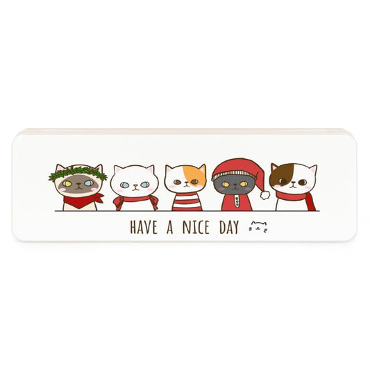 Online Customize Fashionable Pencil Case Cat Good Day