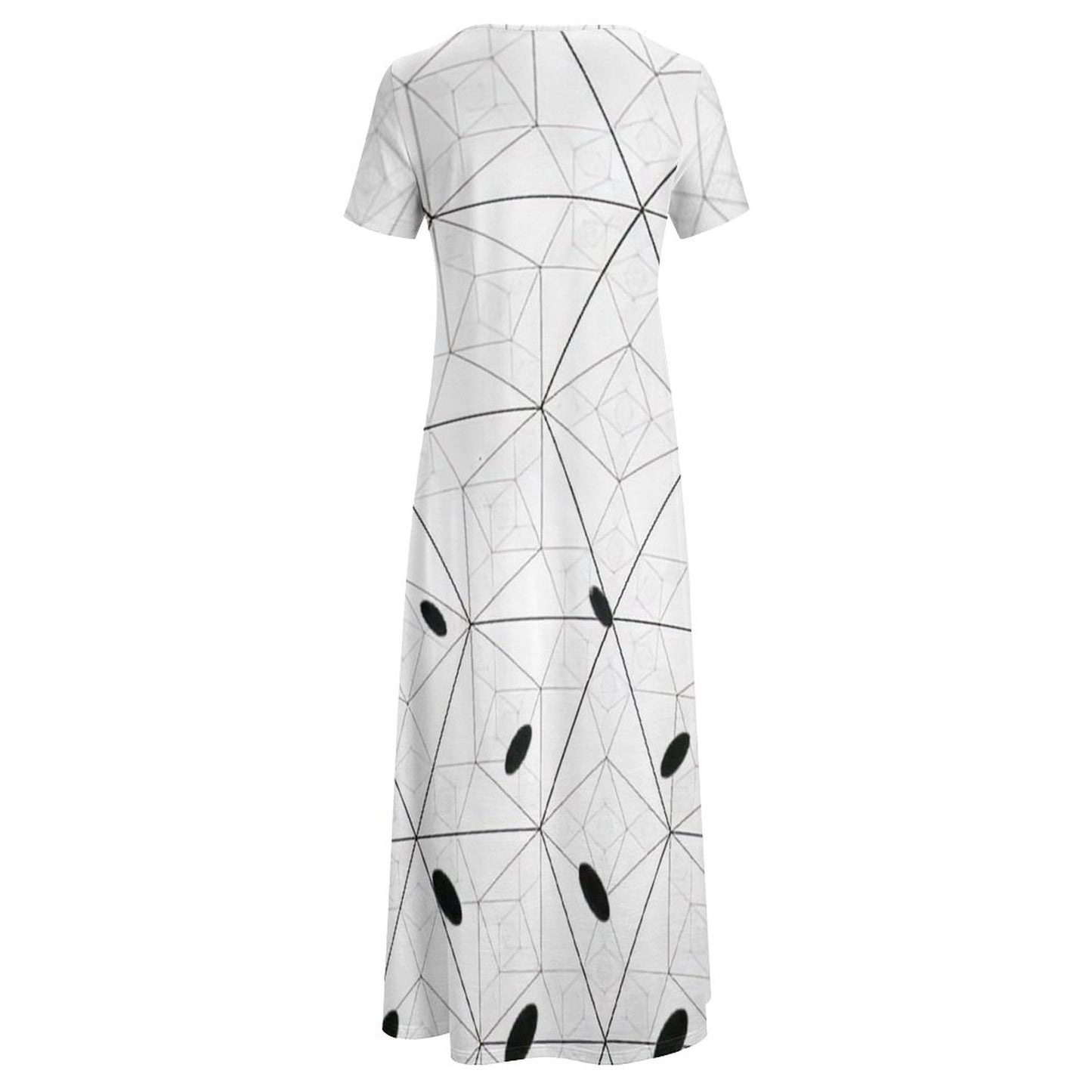 Online DIY Dress for Women Round Neck Short Sleeve Dress