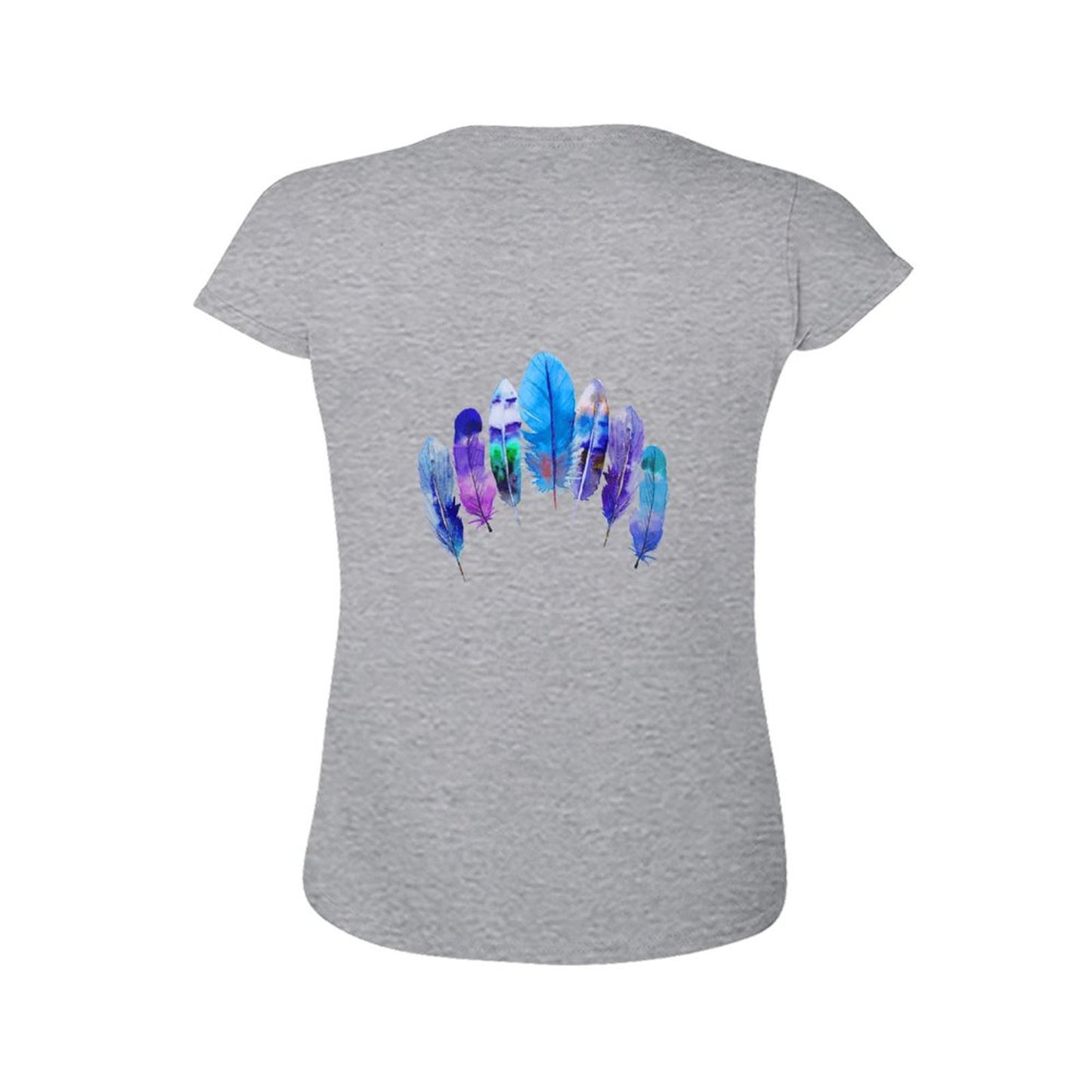 Online DIY T-shirt for Women Gildan T-shirt Women Watercolor Feather
