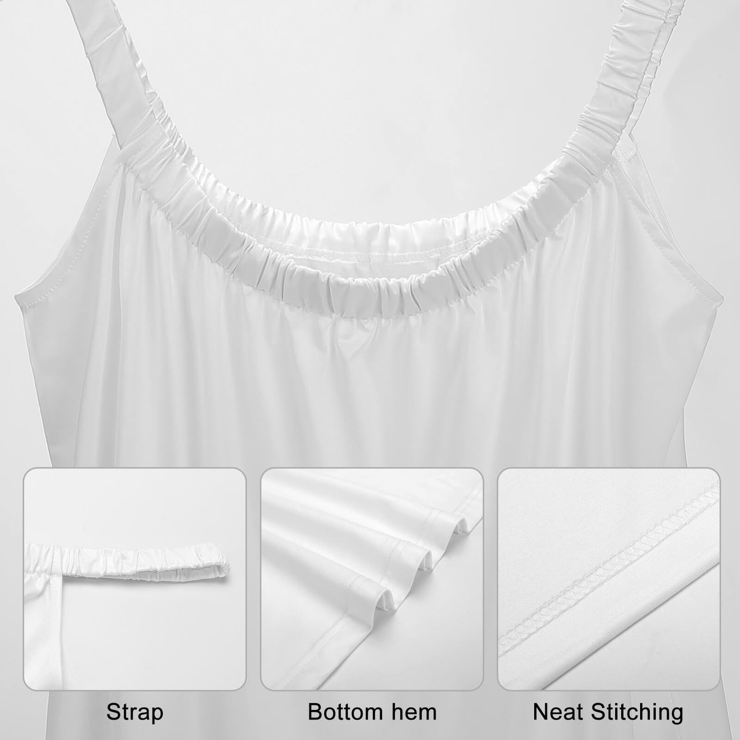 Online Customize Dress for Women Beach Sling Skirt White Yellow Stars