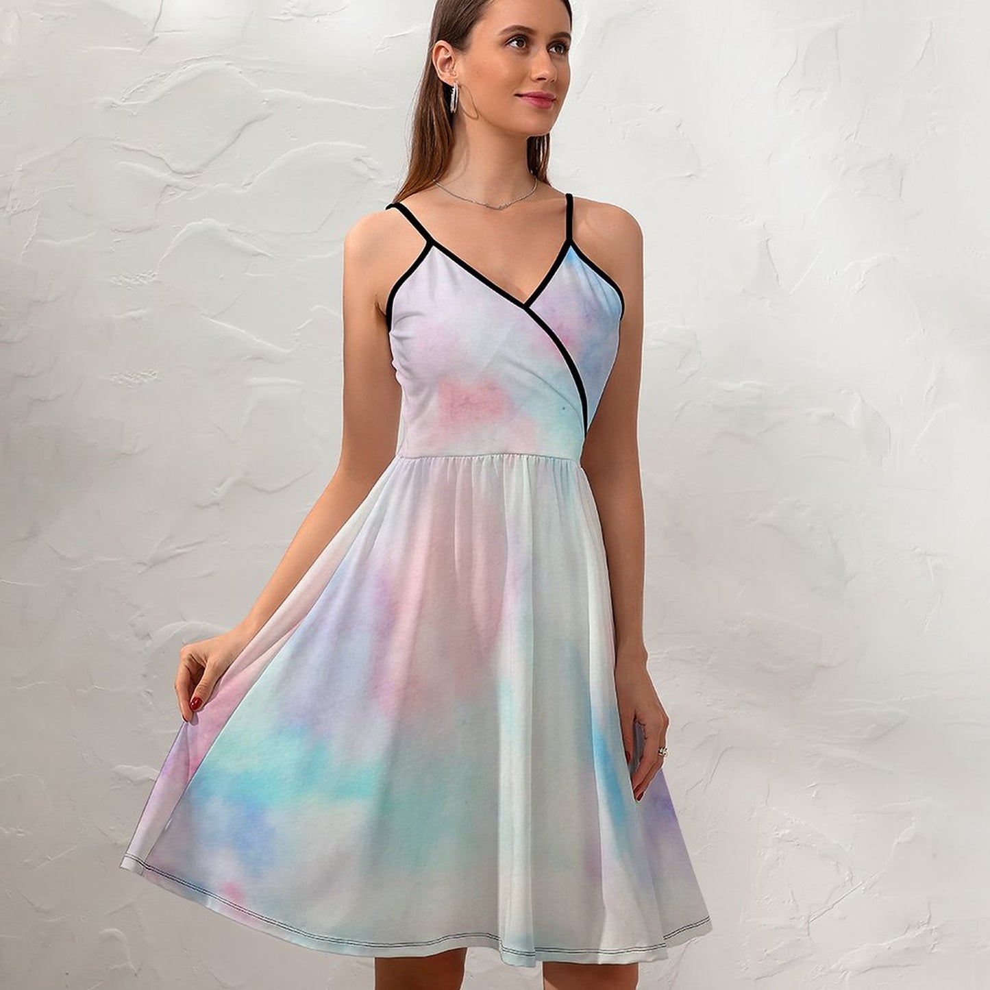 Online DIY Dress for Women Women's Sling Dress Tie-Dye