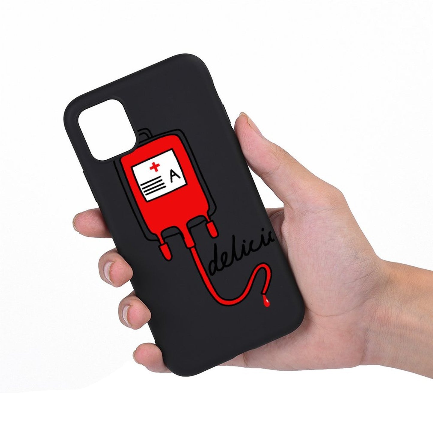 Online Custom TPU Cell Phone Case for IPhone 11 Series Blood Bag Beverage Drinks