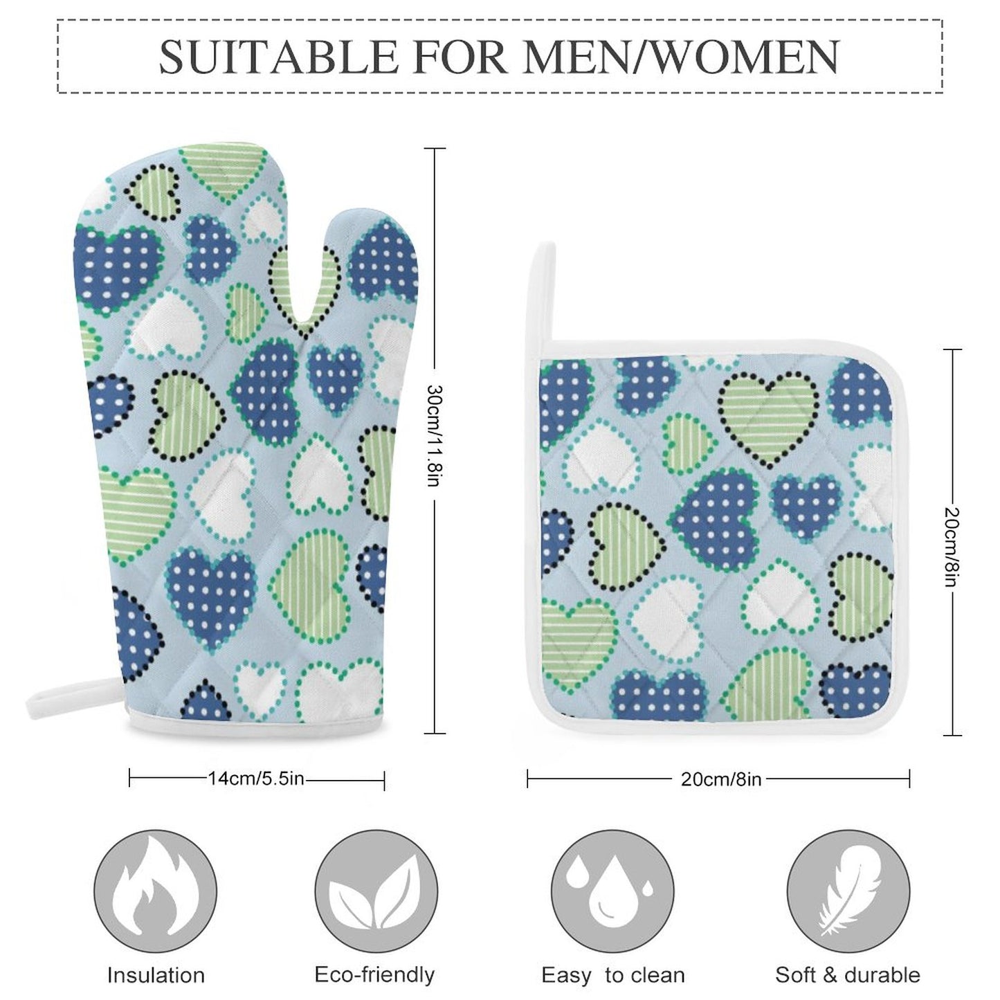 Online Customize Oven Mitts And Pot Holders Sets 3 PCS