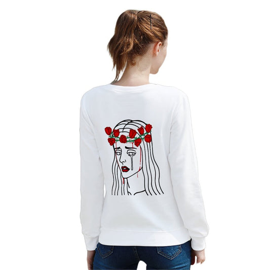 Online Custom Women's Pullover Love Hurt Red Roses Thorn Shed Tears