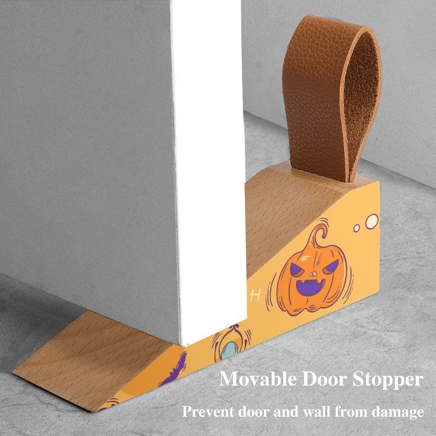 Online Customize Wooden Door Stop Happy Halloween
