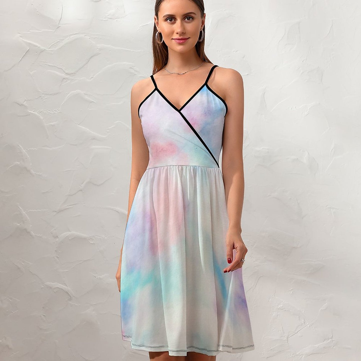 Online DIY Dress for Women Women's Sling Dress Tie-Dye