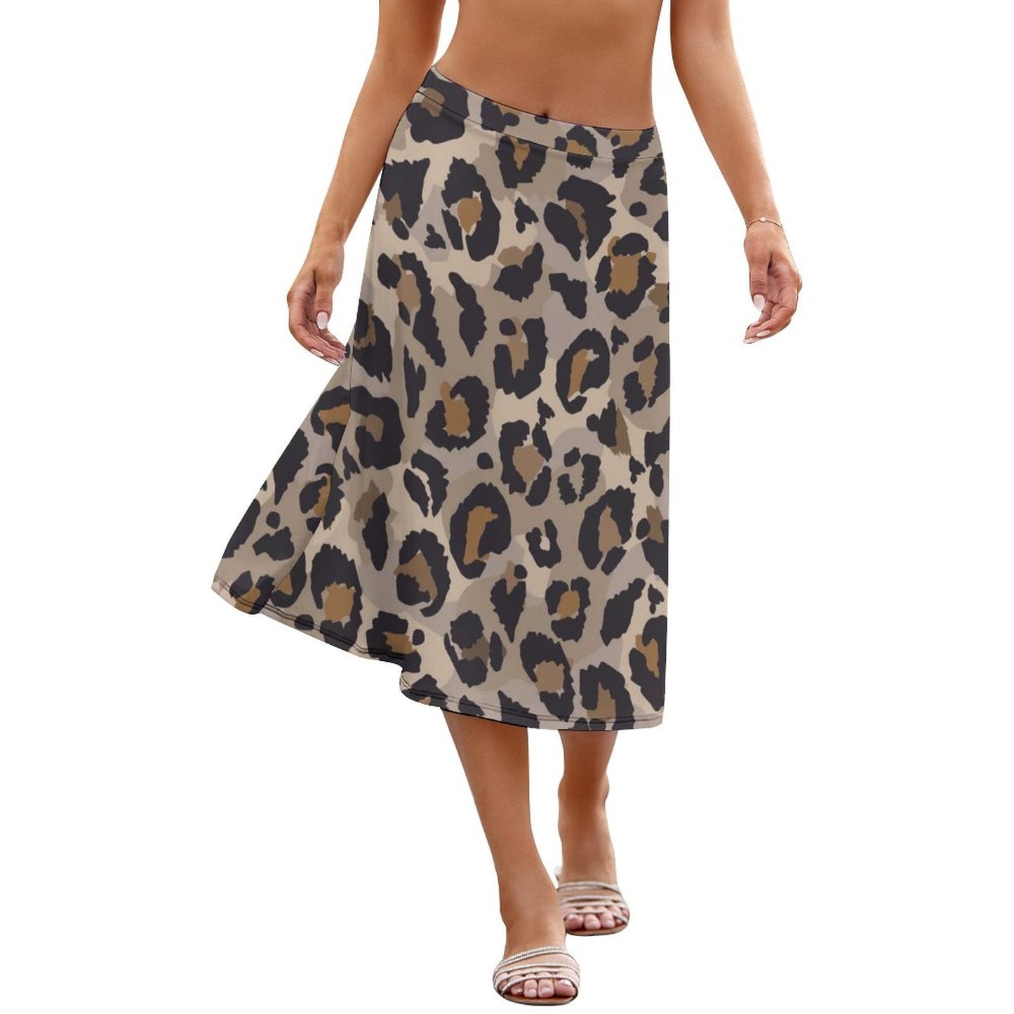 Online Custom Skirt for Women Lady's Skirt Leopard Grain