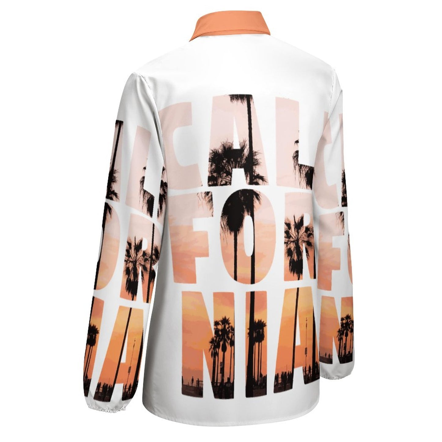 Online DIY Casual Wear for Women Vntage Casual Long Sleeve Shirt Tops California T-shirt