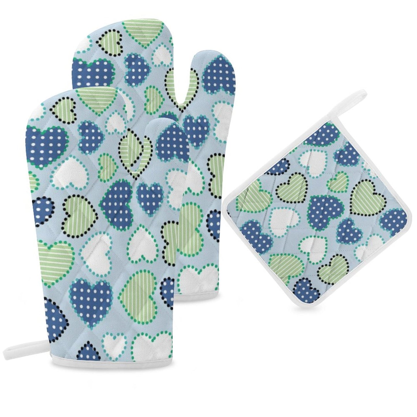Online Customize Oven Mitts And Pot Holders Sets 3 PCS