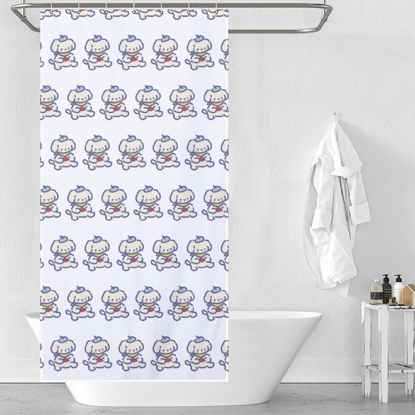 Online DIY Bath Curtain Cartoon Dog Shower Curtain