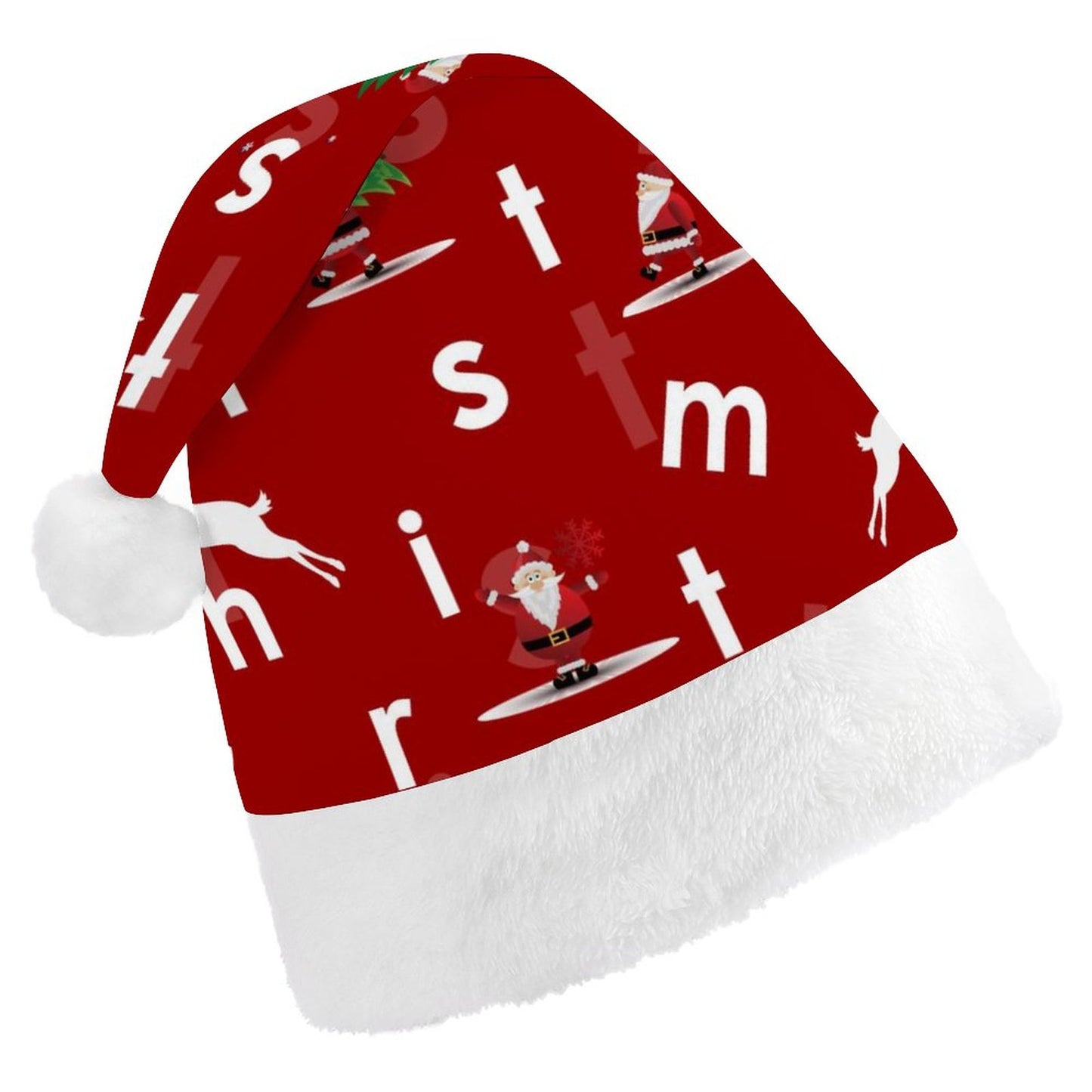 Online Customize Christmas Hat for Adults Christmas Elk Happy One Size