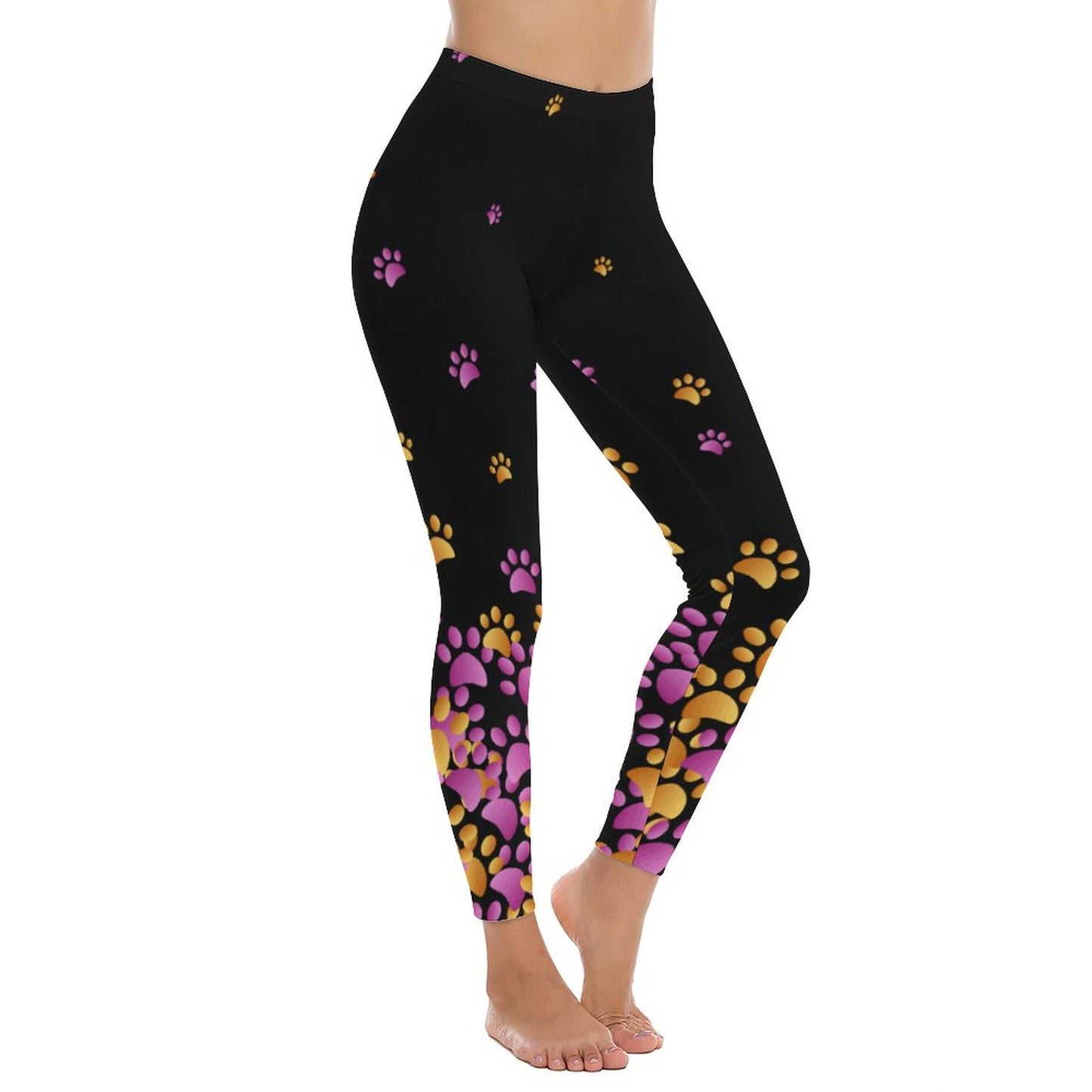 Online Customize Sportswear for Women Yoga Pants for Women Dog Footprints