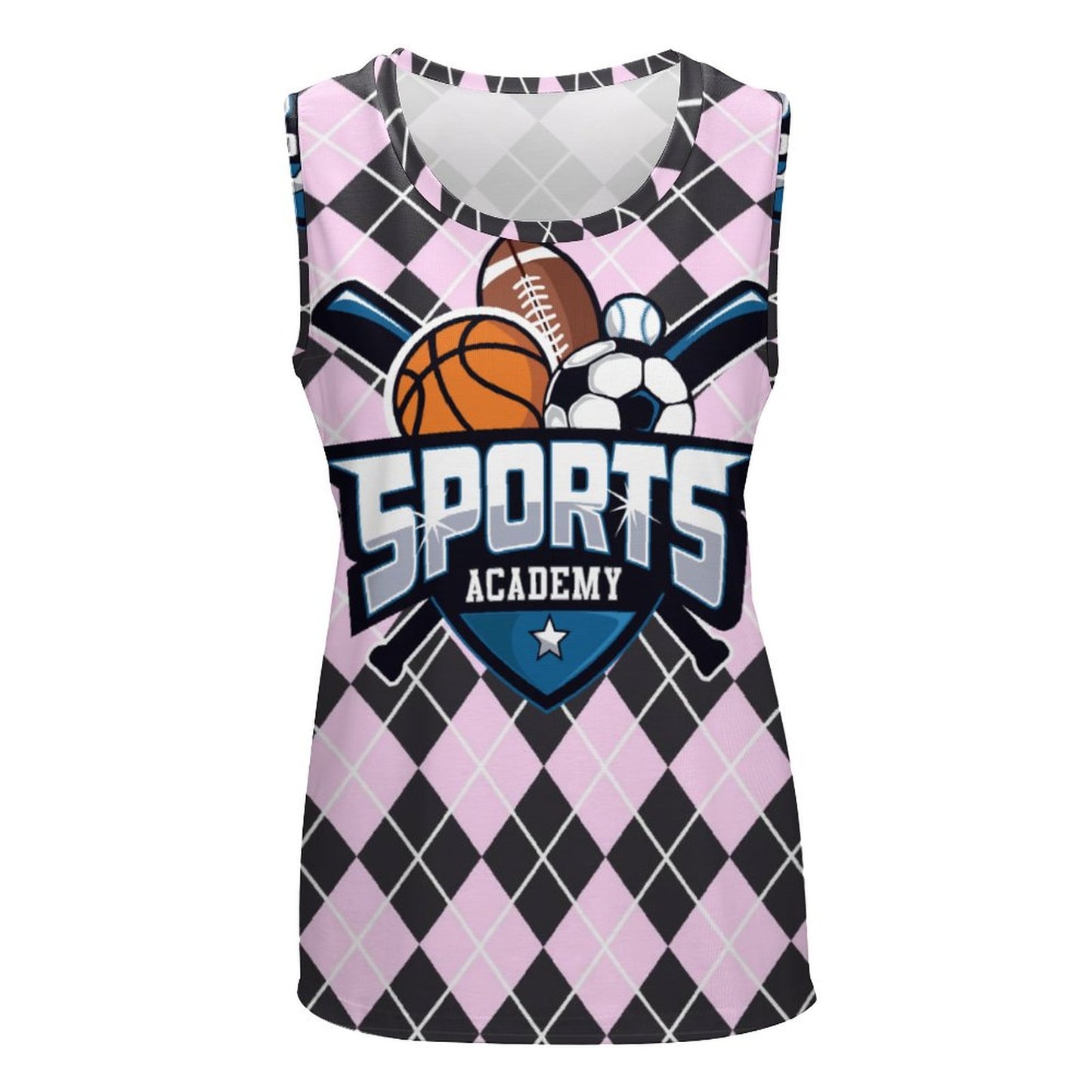 Online Custom Casual Wear for Women Crewneck Halter Vest Sports Ball Games