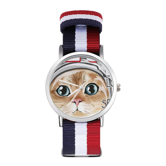 Online Custom Adult Leisure Watch Braided Strap Watch Without Scale Cats