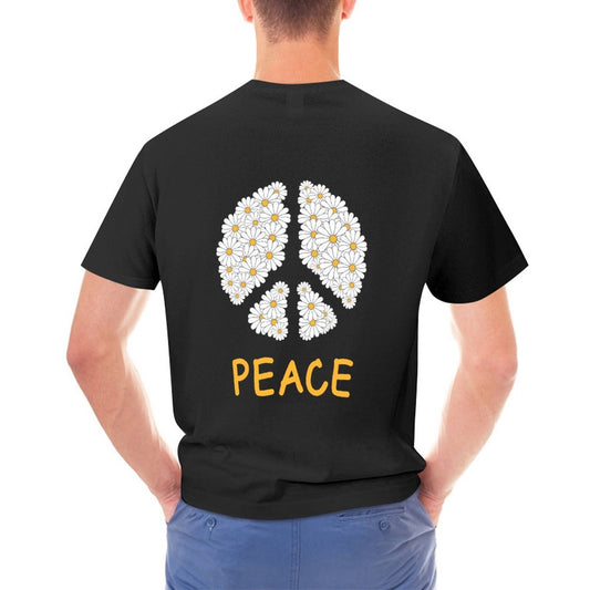 Online Customize T-shirt for Men Gildan T-shirt for Men Peace Against War White Daisies