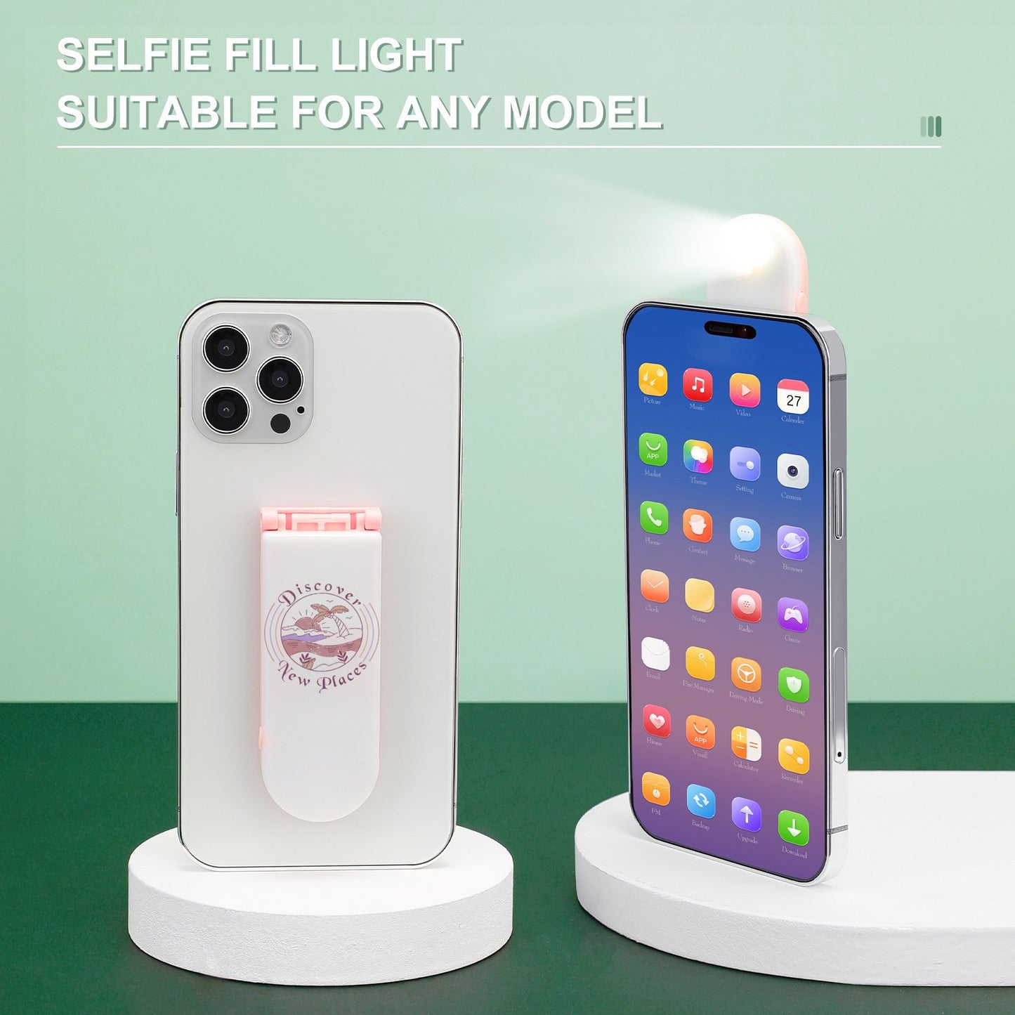 Online Custom Fill Light Mobile Phone Holder Beach Ocean One Size