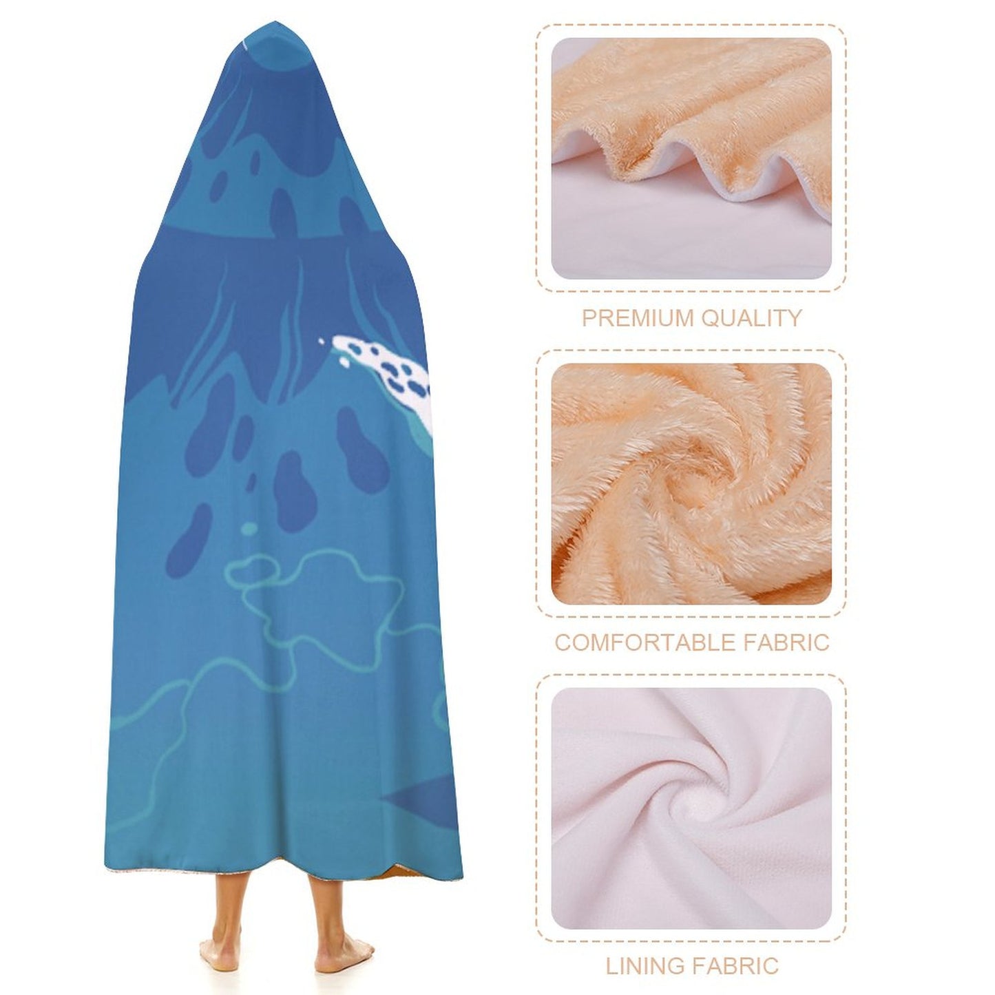 Online DIY Cloak Hooded Blanket