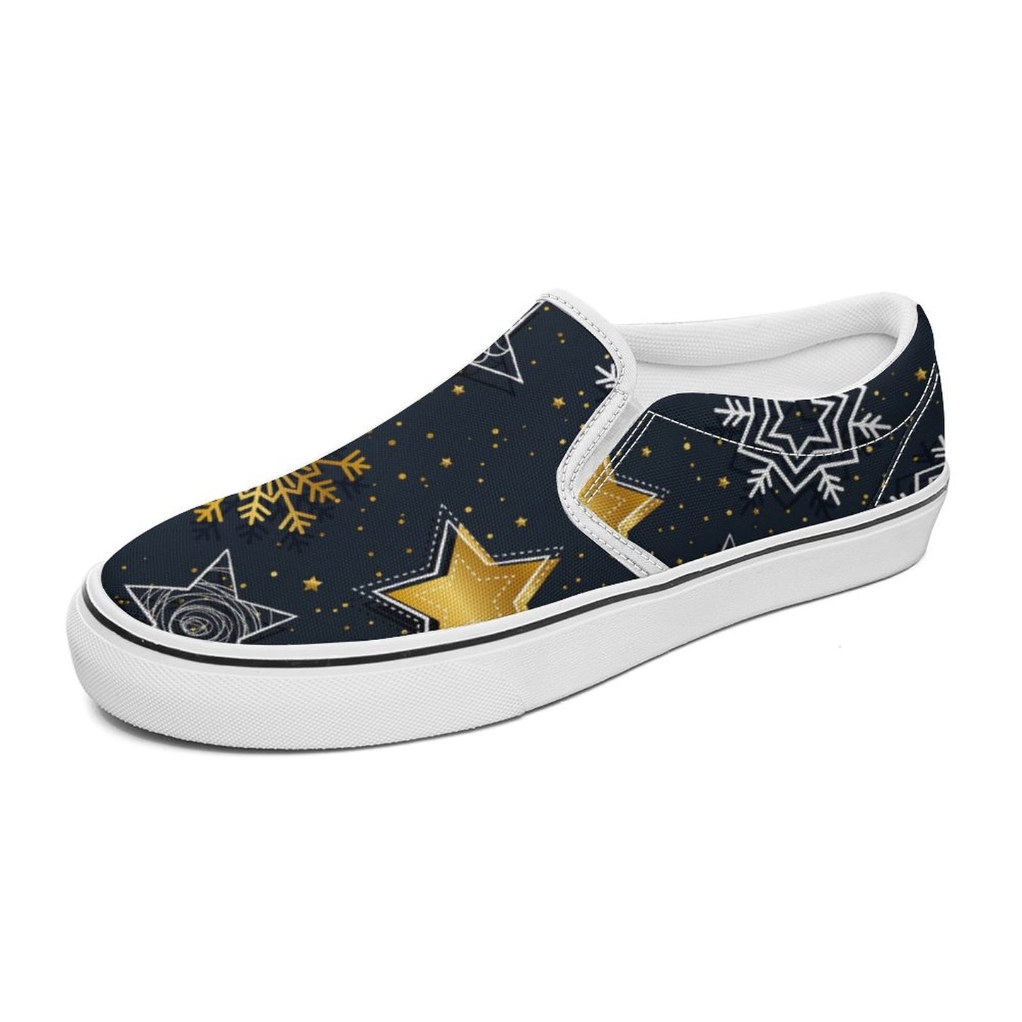 Online Custom Slip-on Canvas Shoes Christmas Decoration Non-mirrored