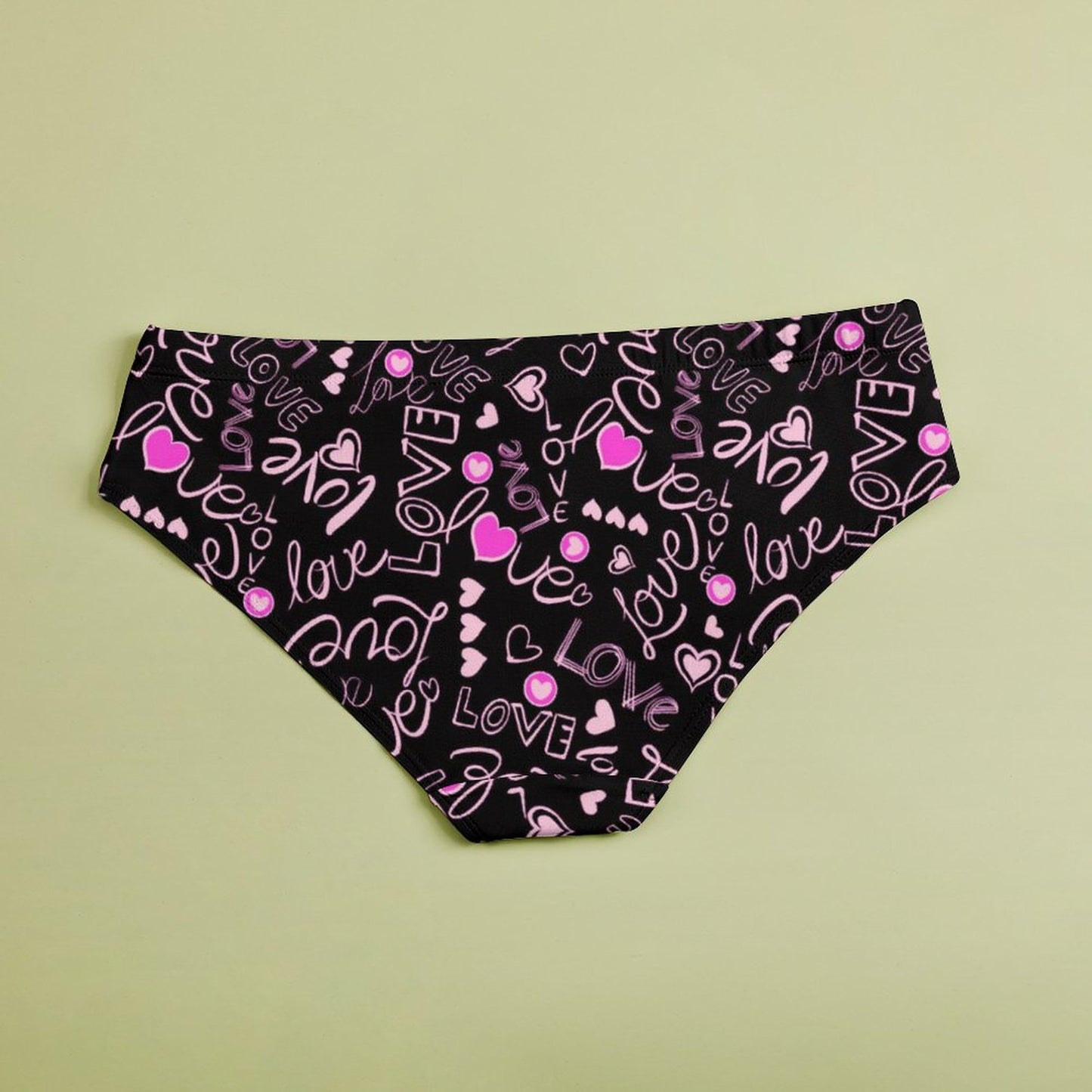 Online DIY Bra Panties Wear for Women Women's Low Waist Underwear Love