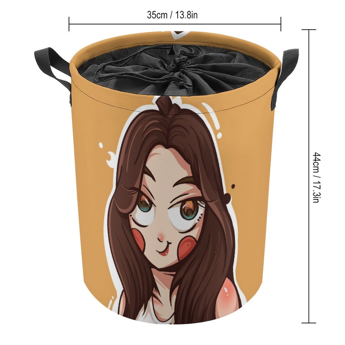 Online Custom Laundry Basket Cartoon Avatar Girl