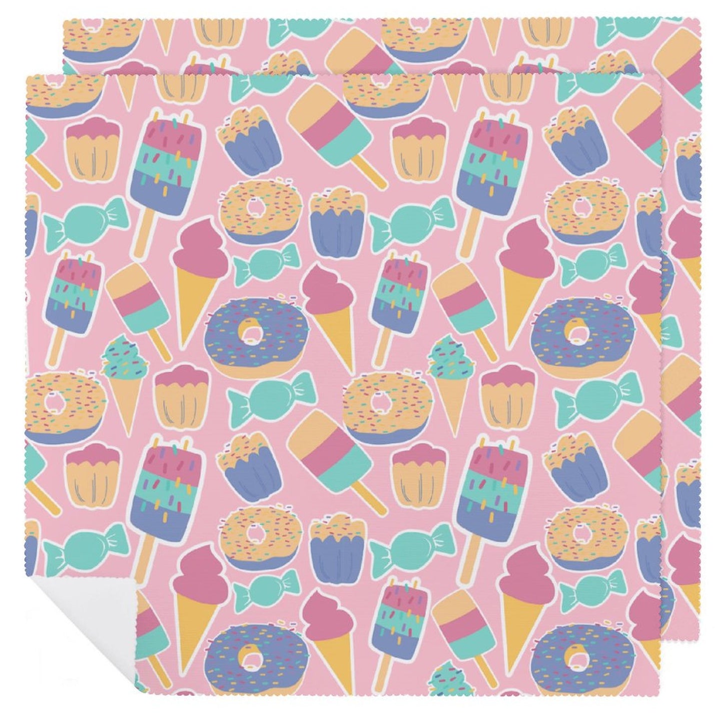 Online Customize Cloth Napkins Lovely Candy And Snacks Bread
