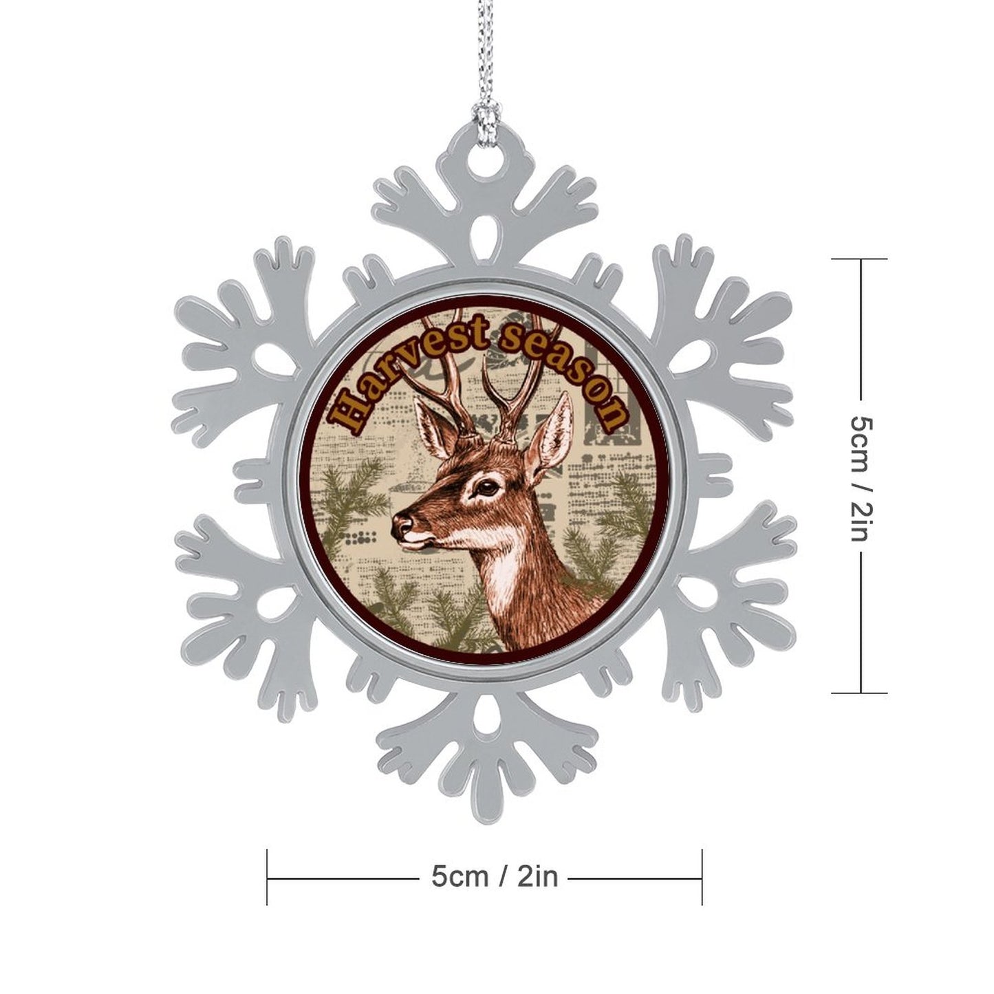Online Customize Christmas Hanging Snowflake Decorations Autumn Milu Deer Newspaper