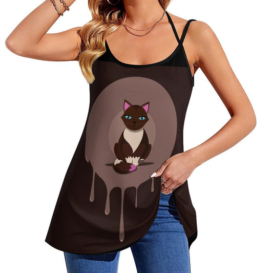 Online Customize Casual Wear for Women Women's Suspender Vest Cat