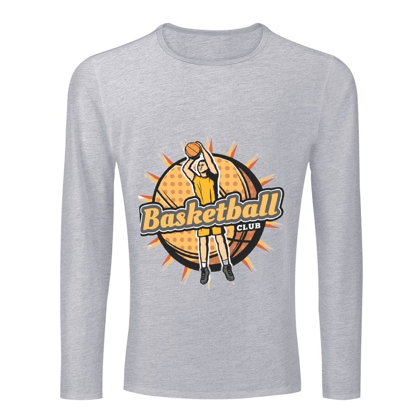 Online Customize T-shirt for Men Men's CrewNeck Long Sleeve T-shirt Basketball Player