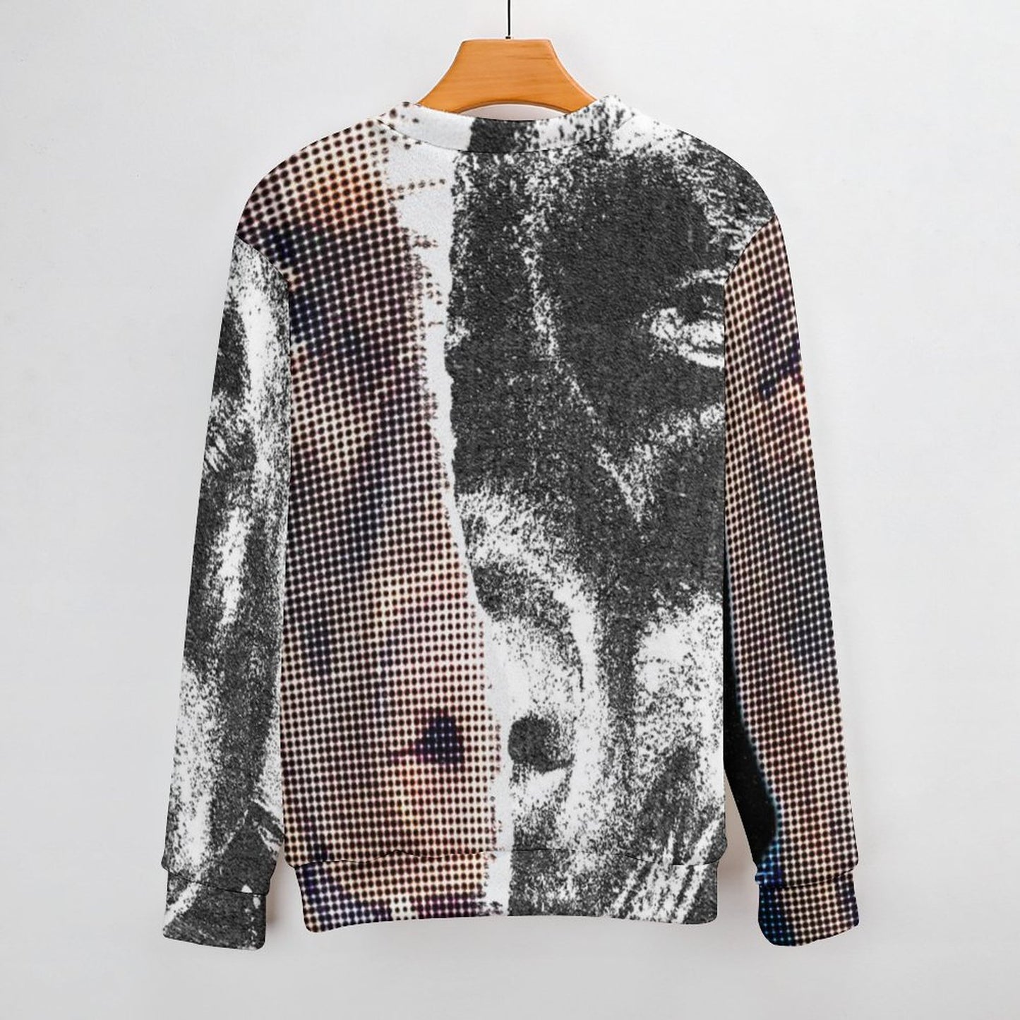 Online DIY Round Neck Sweater Two Tone Dog