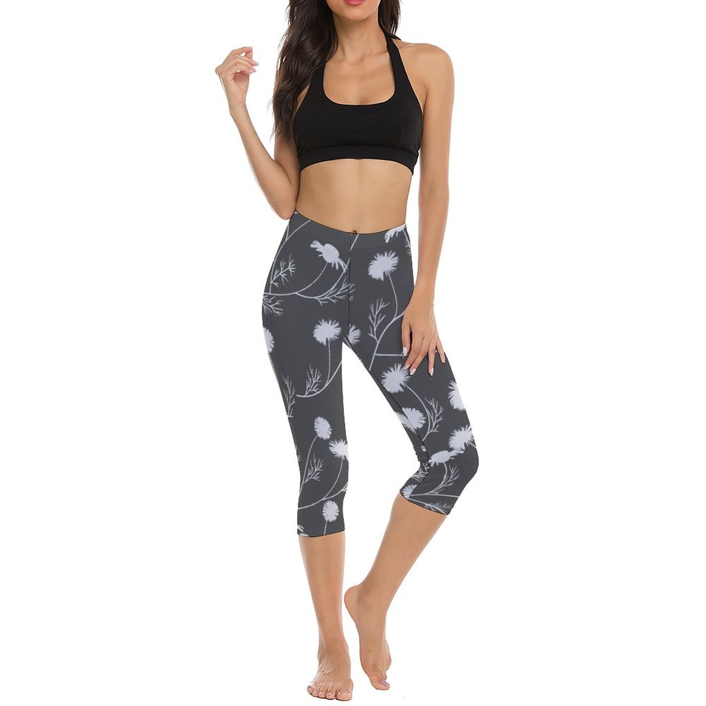 Online Custom Sportswear for Women Yoga Pants Flowers