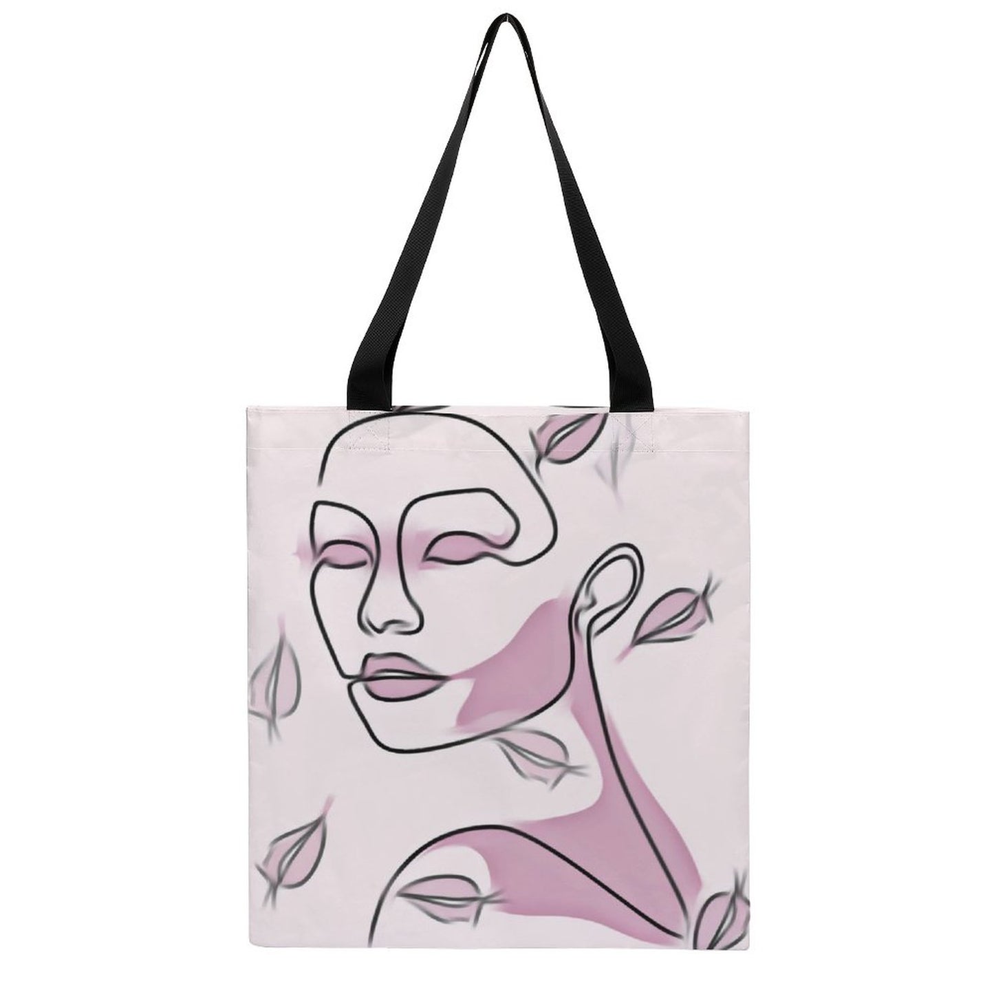 Online Custom DuPont Paper Handbag Waman Face Tote Bag 37.5*41.5cm