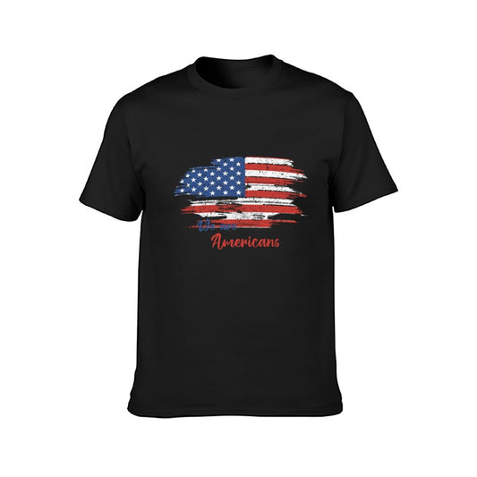 Online Custom T-shirt for Men Women Short Sleeve T-Shirt American Flag