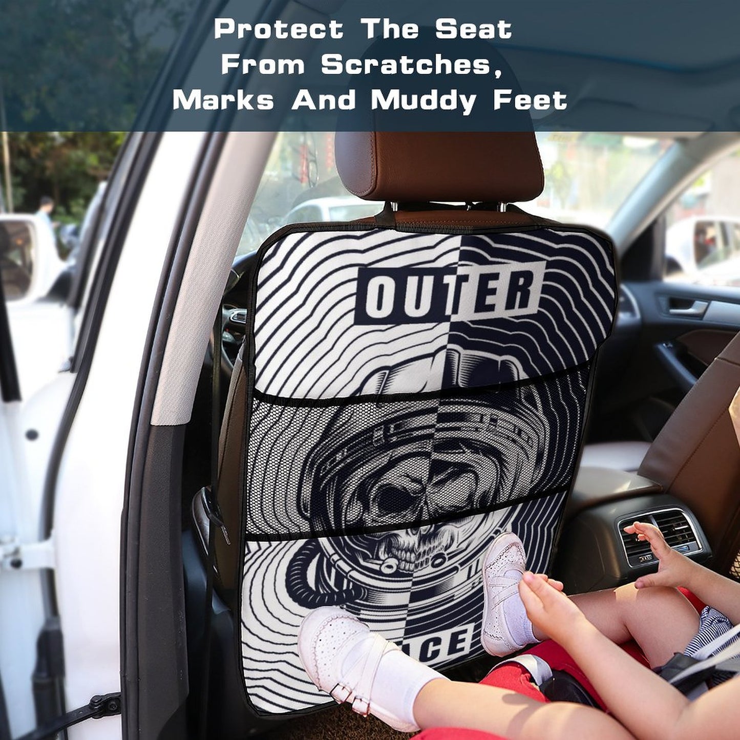 Online Customize Anti-kick Pads for Car Seats Space Skeleton 1PC