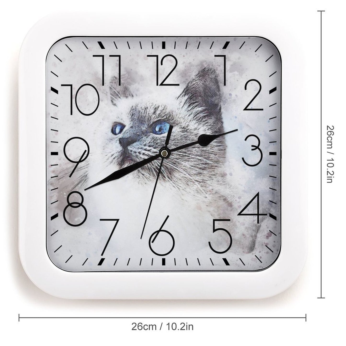 Online Custom Square Clock Cats Pets