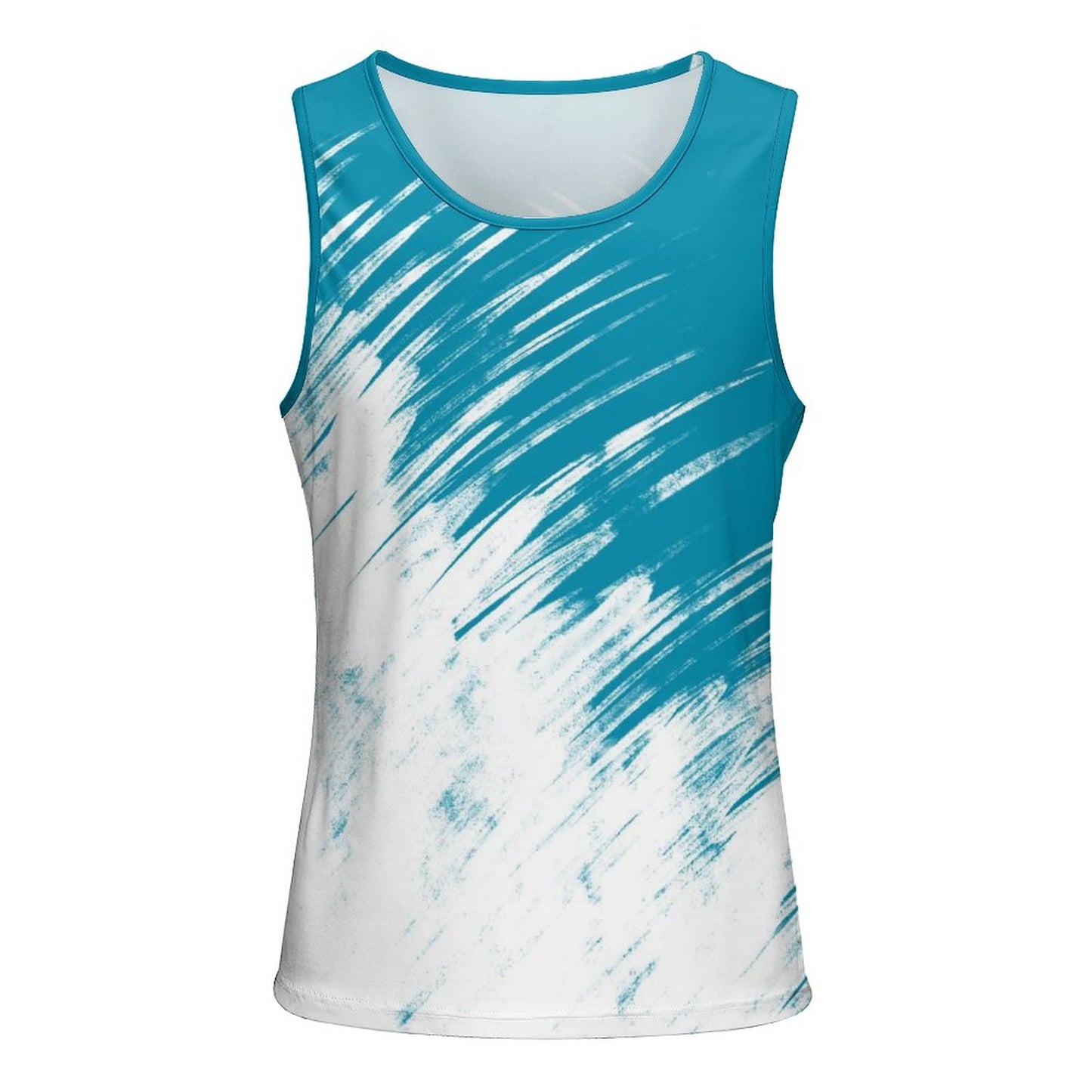 Online Customize Full Print Vest Blue And White