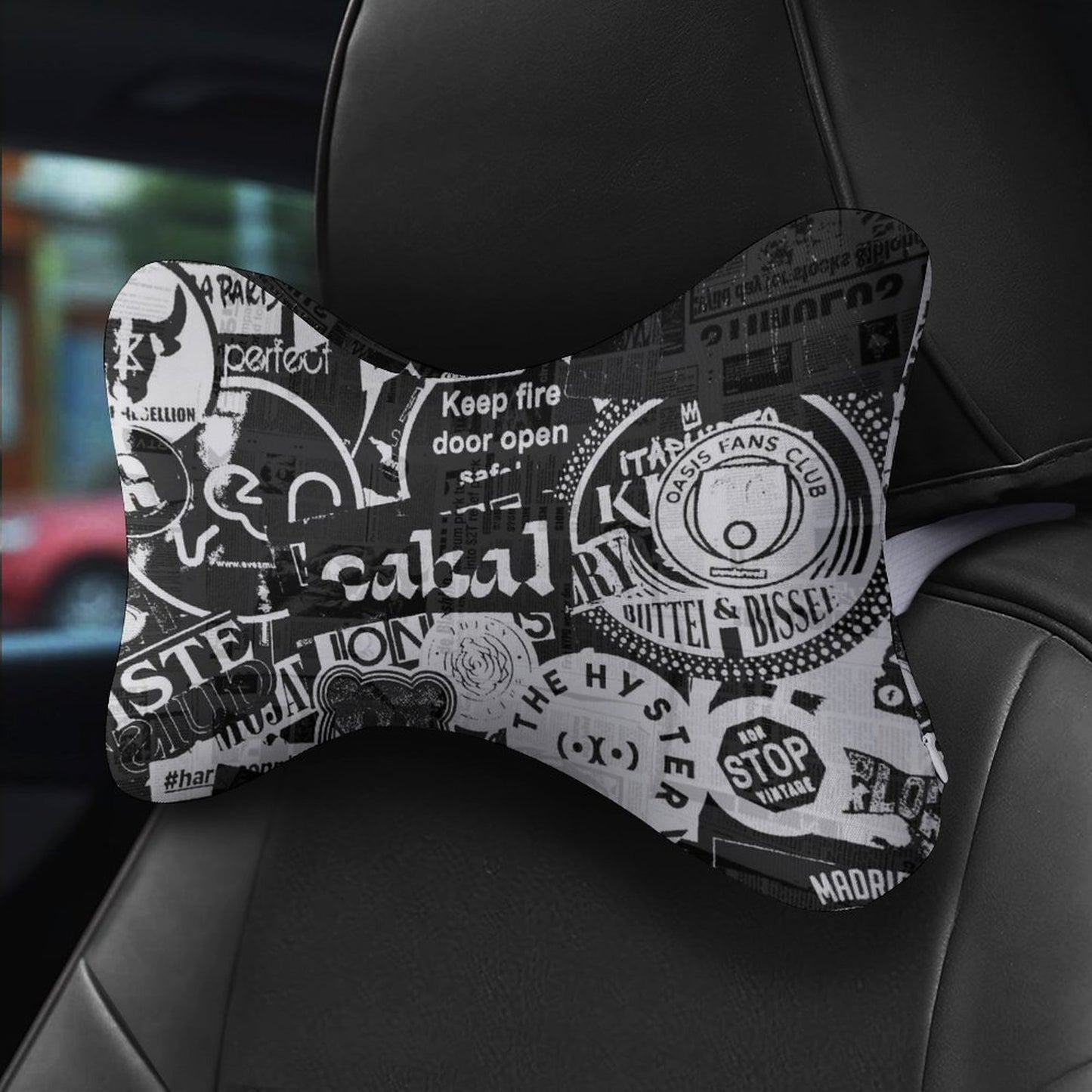 Online Custom Car Pillow Set of 2 Newspaper Style One Size