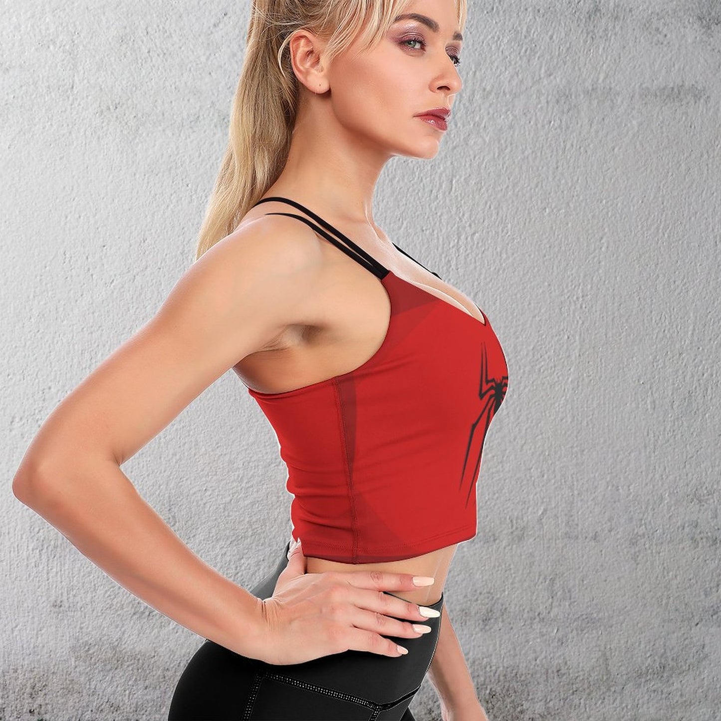 Online Custom Sportswear for Women Yoga Top Red Hero Spider