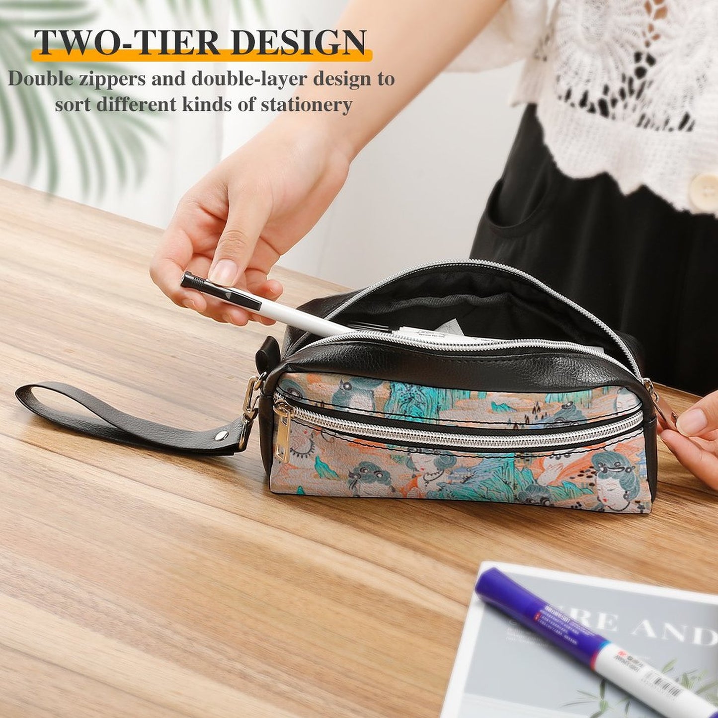 Online DIY Pen Bag Small Cosmetic Bag 20*10*5.5cm