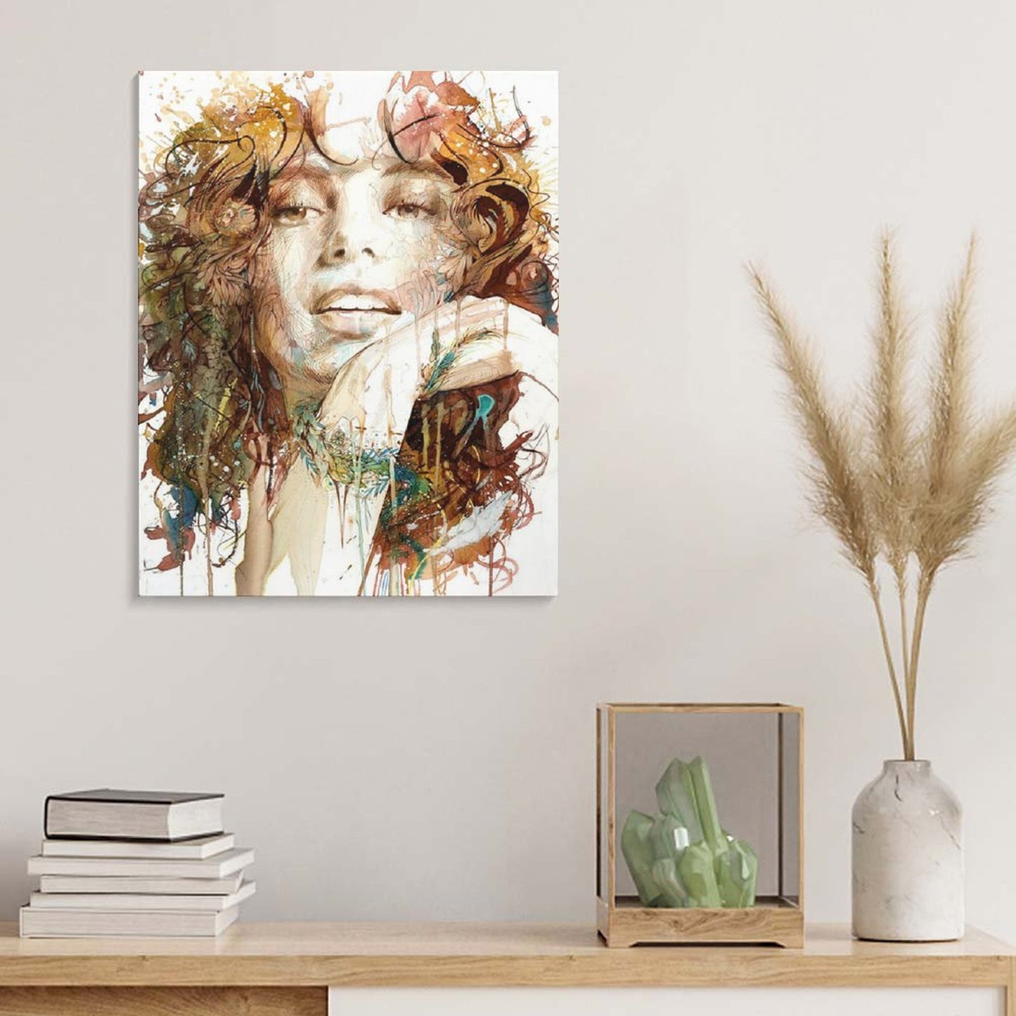 Online Customize Cotton And Linen Hanging Painting With Frame