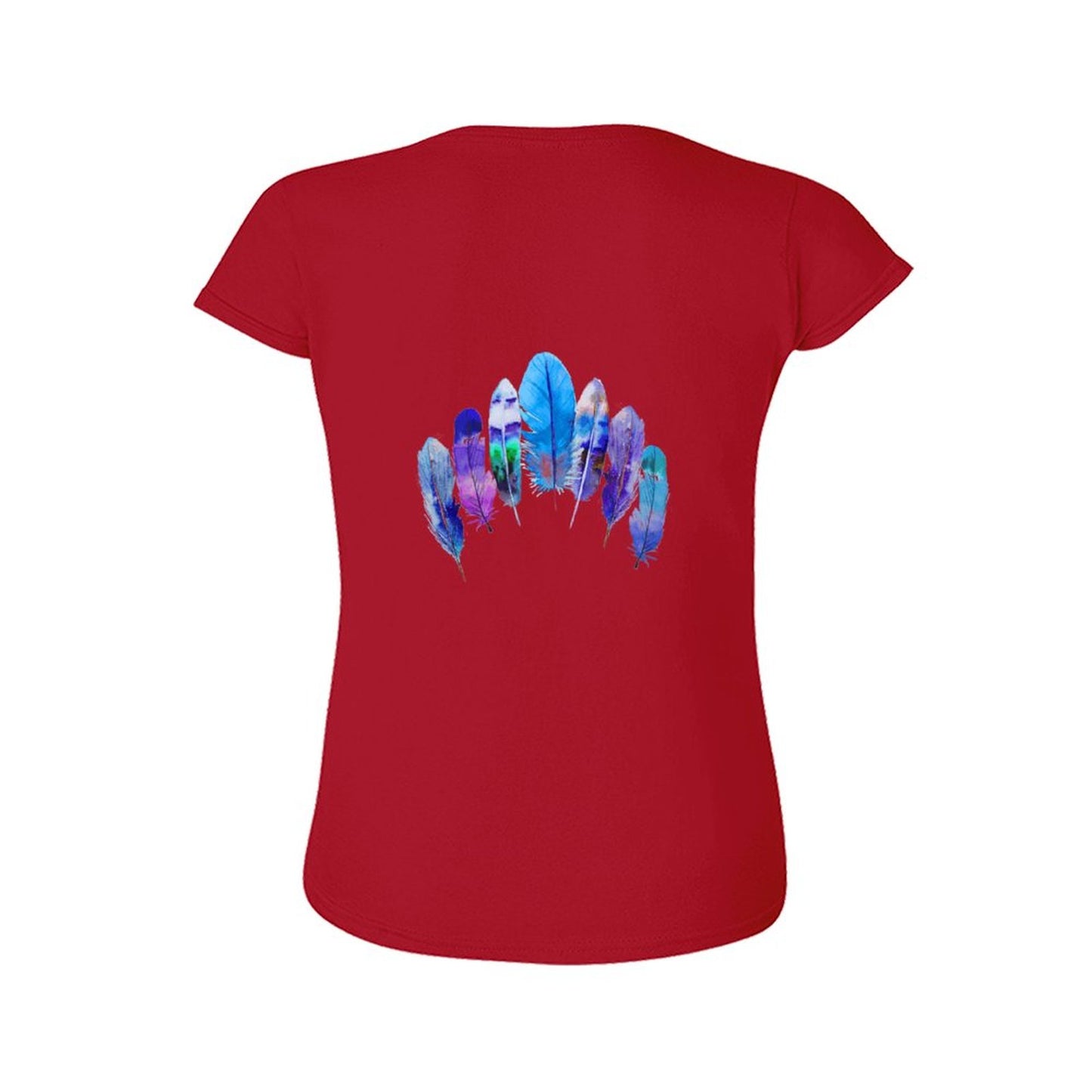 Online DIY T-shirt for Women Gildan T-shirt Women Watercolor Feather