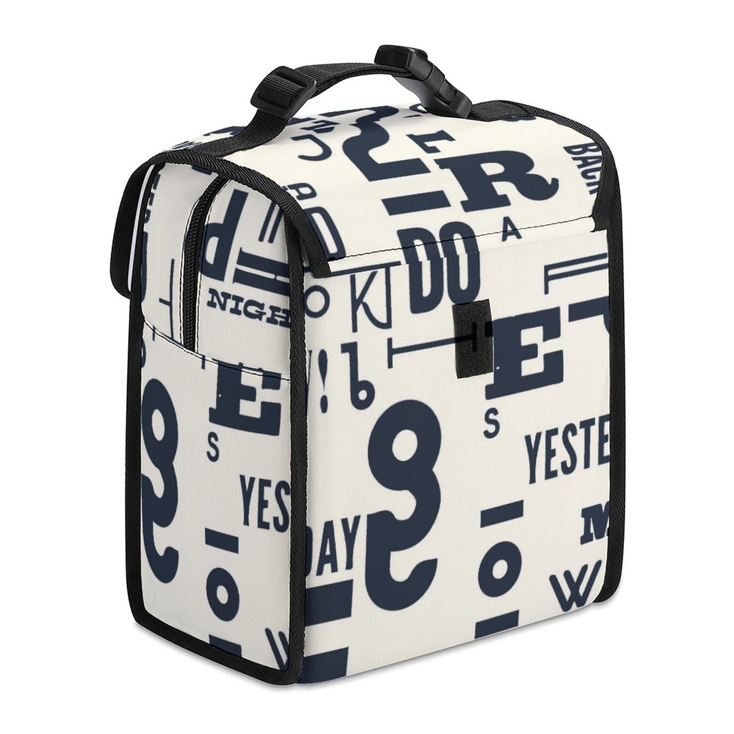 Online Customize Lunch Bag Black And White